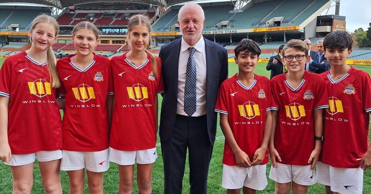 Juniors share stage with Socceroos legend