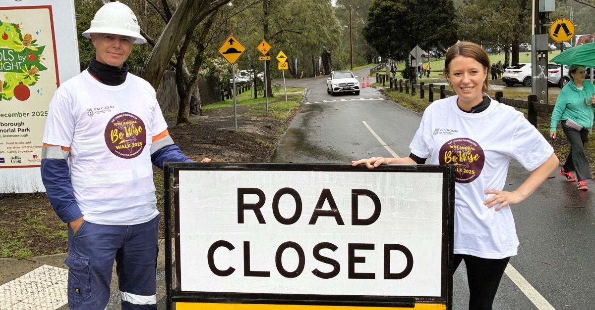 Trafman, YVE back supporting Be Wise Walk
