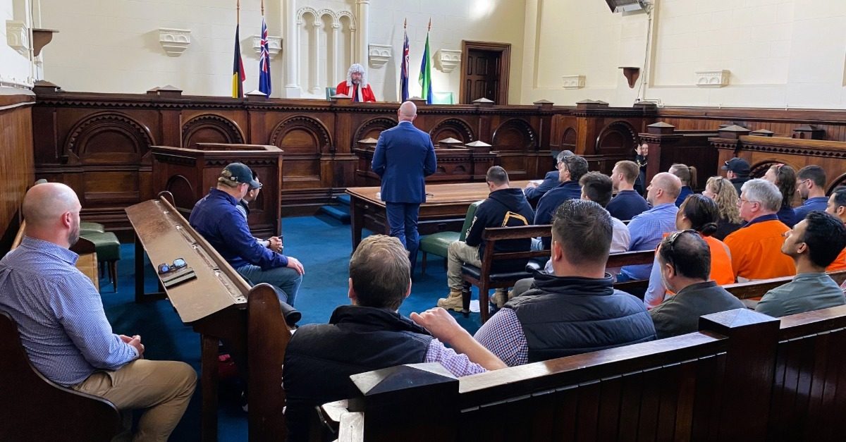 Mock trial teaches Queensland team a safety lesson