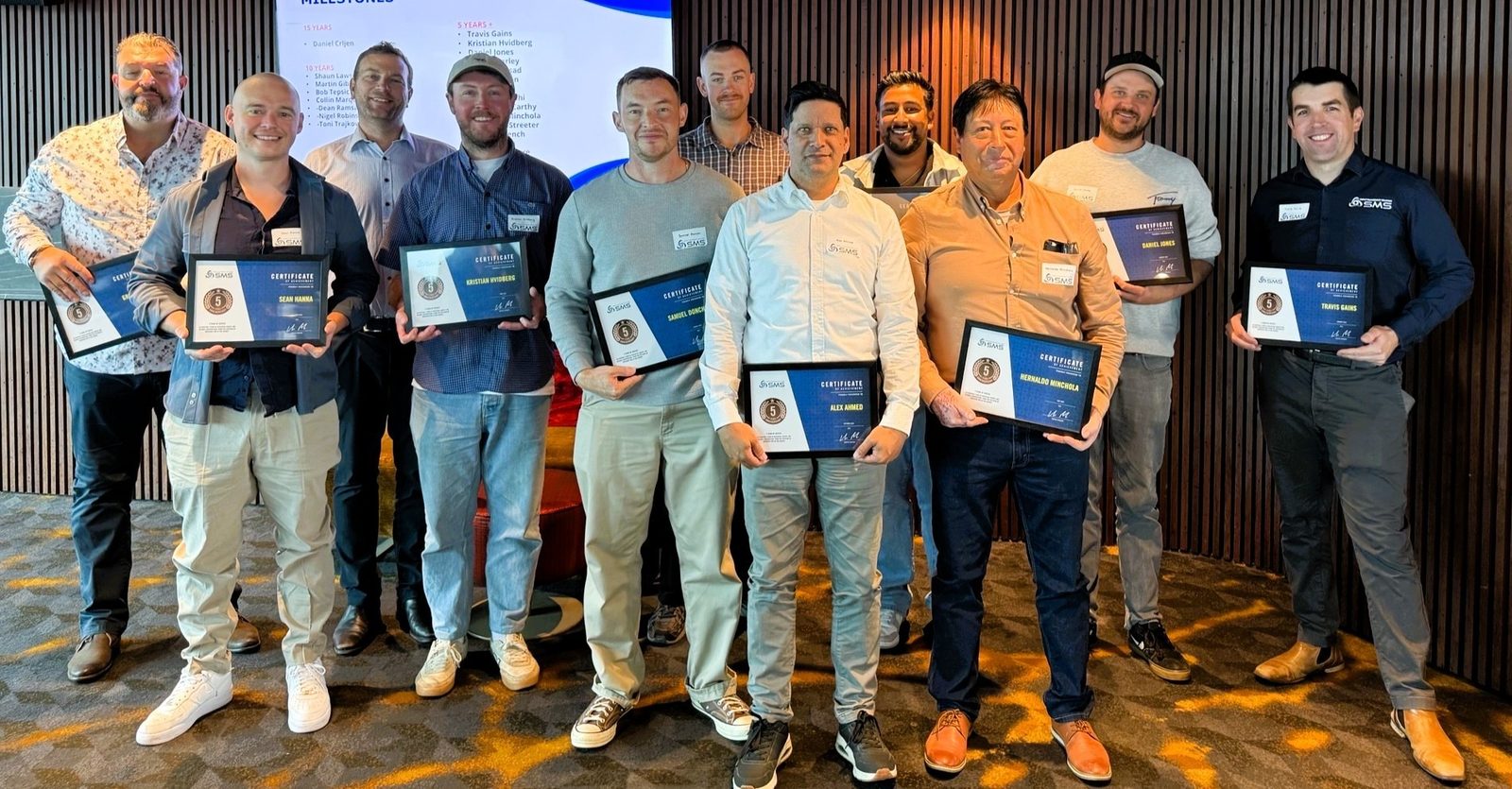 SMS celebrates team milestones